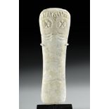 Iberian Marble Idol w/ Incised Face