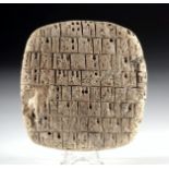 Fine Mesopotamian Clay Cuneiform Administrative Tablet