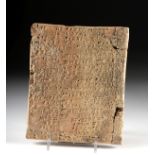 Large Sumerian Clay Administrative Tablet