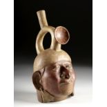 Exceptional Moche Portrait Vessel w/ TL