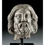 Impressive Roman Silver Head of Jupiter / Zeus