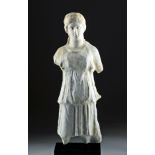 Tall Hellenistic Greek Marble Statue of Woman