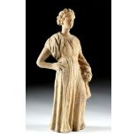 Hellenistic Greek Terracotta Standing Female Figure