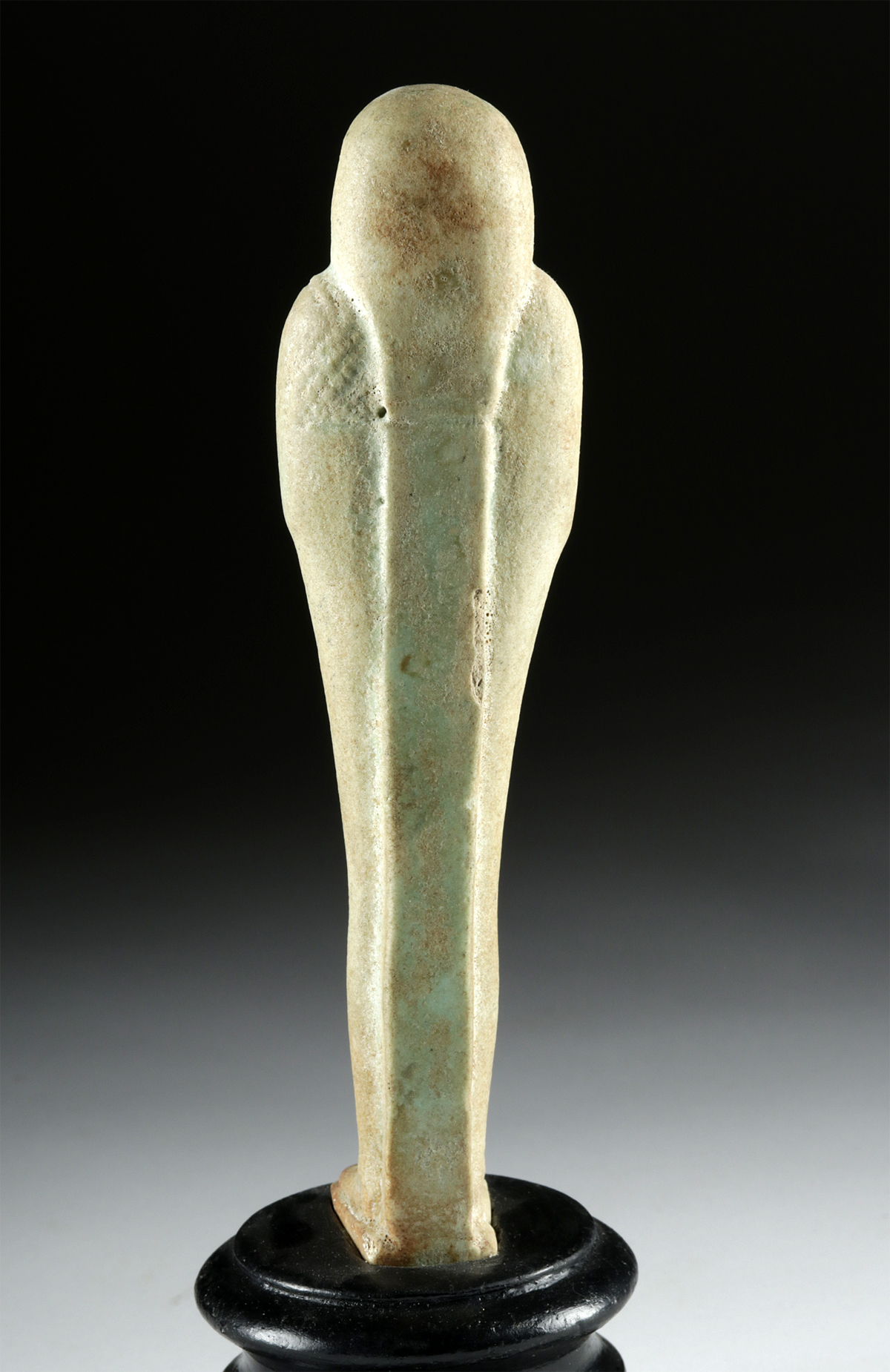 Tall Egyptian Late Dynastic Glazed Faience Ushabti - Image 4 of 4