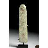 Olmec Decorated Stone Celt w/ Cinnabar