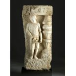 Palmyran Limestone Sarcophagus Relief - Youthful Page