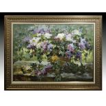 20th C. Impressionist Painting - "Lilacs" by A. Smirnov