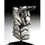 Achaemenid Silver Bull Head Finial - 234.6 grams