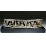 Gandharan Schist Curved Relief with Many Buddhas