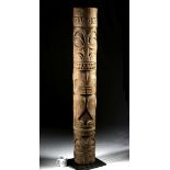 Massive 19th C. Marquesas Island Wood Tiki Figure