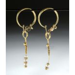 Roman Gold and Pearl Earrings - 5.4 grams