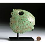 Large, Rare & Important Maya Green Stone Belt Celt