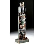 Early 20th C. Pacific Northwest Cedar Totem Pole Model