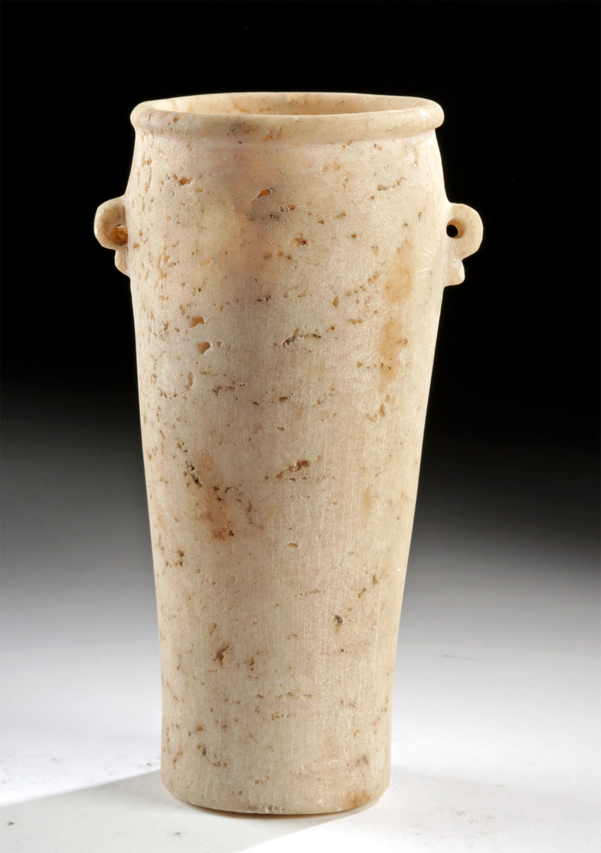 Tall Egyptian Banded Alabaster Vessel ex-Arte Primitivo