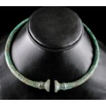 Celtic La Tene Bronze Torc Necklace, ex-Christie's