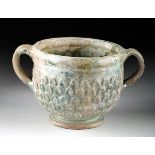 Wonderful Roman Lead-Glazed Ceramic Skyphos