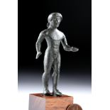 Etruscan Bronze Striding Male Youth