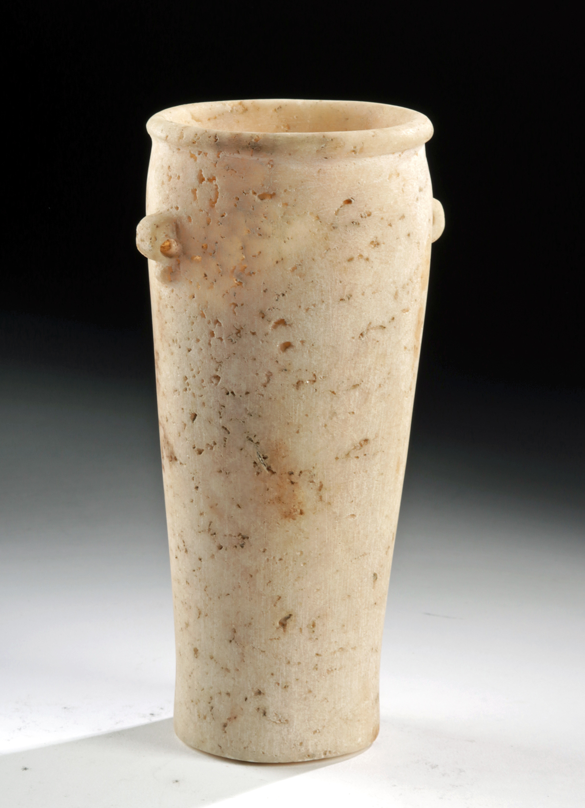 Tall Egyptian Banded Alabaster Vessel ex-Arte Primitivo - Image 3 of 6