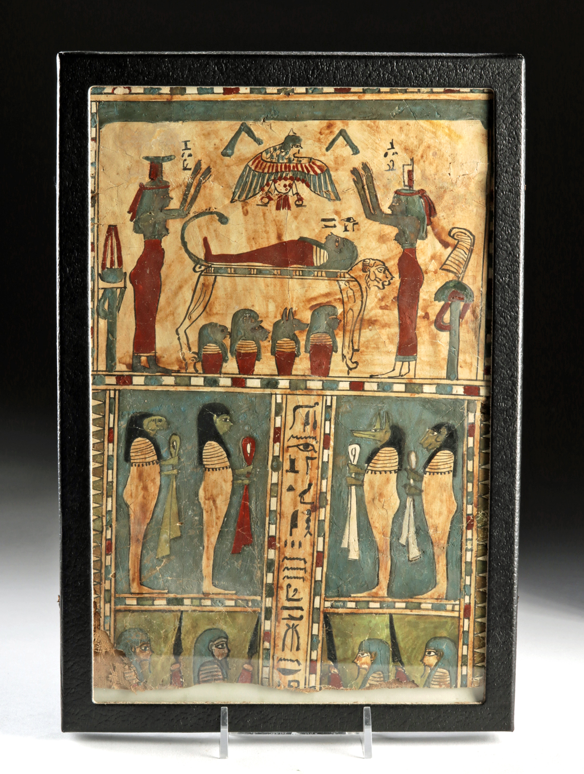 Egyptian Cartonnage Funerary Scene - Sons of Horus