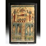 Egyptian Cartonnage Funerary Scene - Sons of Horus