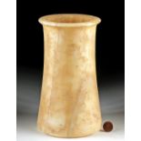 Bactrian Banded Alabaster Cylindrical Vase