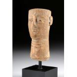 Fine South Arabian Qatabanian Stone Idol Head