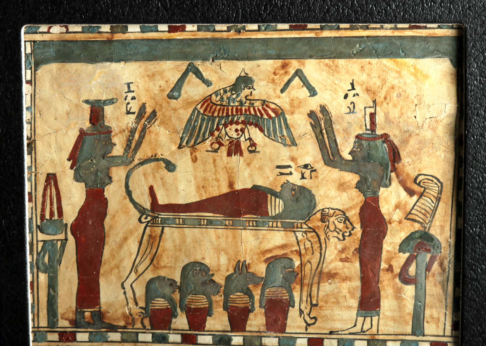 Egyptian Cartonnage Funerary Scene - Sons of Horus - Image 2 of 5