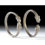 Published Greek Silver Bracelets w/ Snakes (pr)