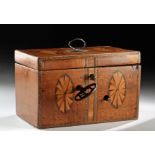 18th C. English Wooden Tea Caddy - Working Music Box