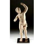 Tall Greek Hellenistic Terracotta Eros - Striding Pose