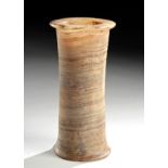Egyptian Early Dynastic Banded Alabaster Cylinder