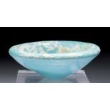 Rare Late Dynastic Egyptian Blue Glass Dish