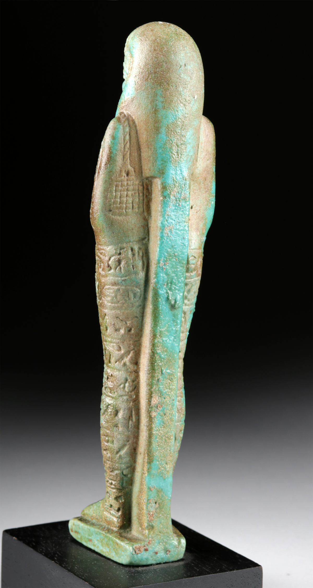 Large Egyptian Late Period Glazed Faience Ushabti - Image 4 of 4