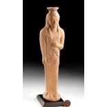 Greek Archaic Terracotta Figural Alabastron - Kore