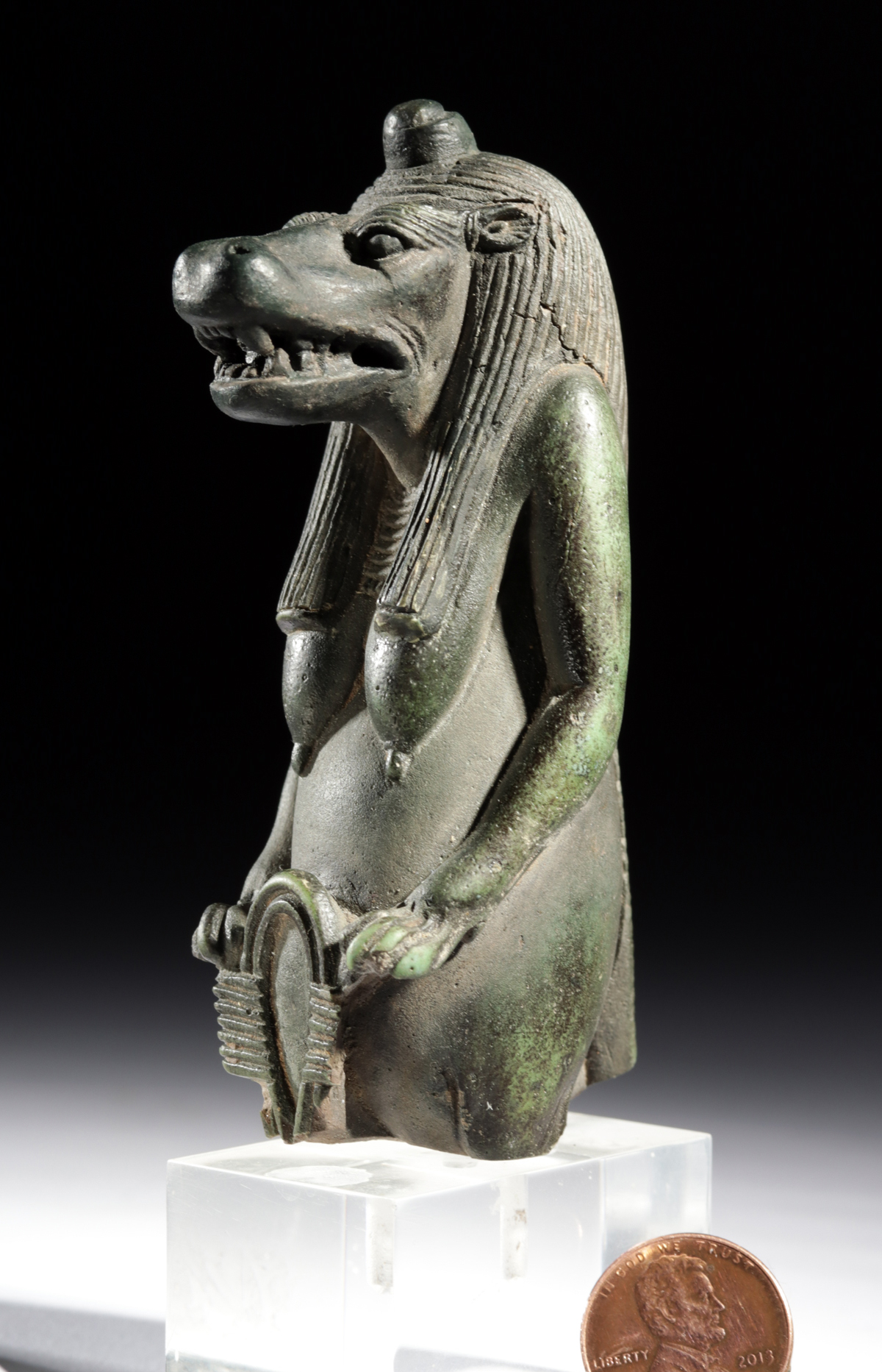 Impressive / Detailed Egyptian Faience Votive - Taweret - Image 3 of 5