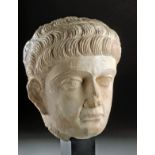 Published Palmyran Limestone Head of a Male