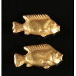 Egyptian Middle Kingdom Gold Fish Beads (pr)