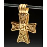 Published Byzantine Gold Cross w/ Granulation - 6.5 g