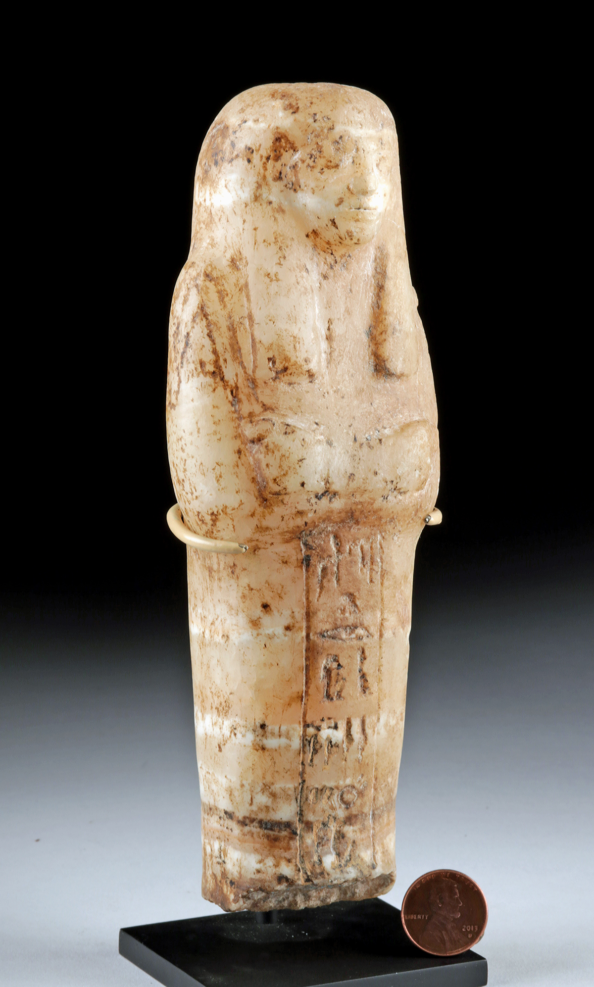 Translated Egyptian Alabaster Ushabti for Iry Iry - Image 3 of 3