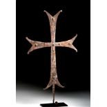 Byzantine Iron & Brass Military Processional Cross