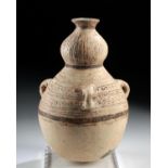 Rare Greek Daunian Pottery Two-Level Jar
