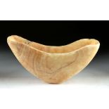 Bactrian Alabaster Bowl of a Distinct U Shape