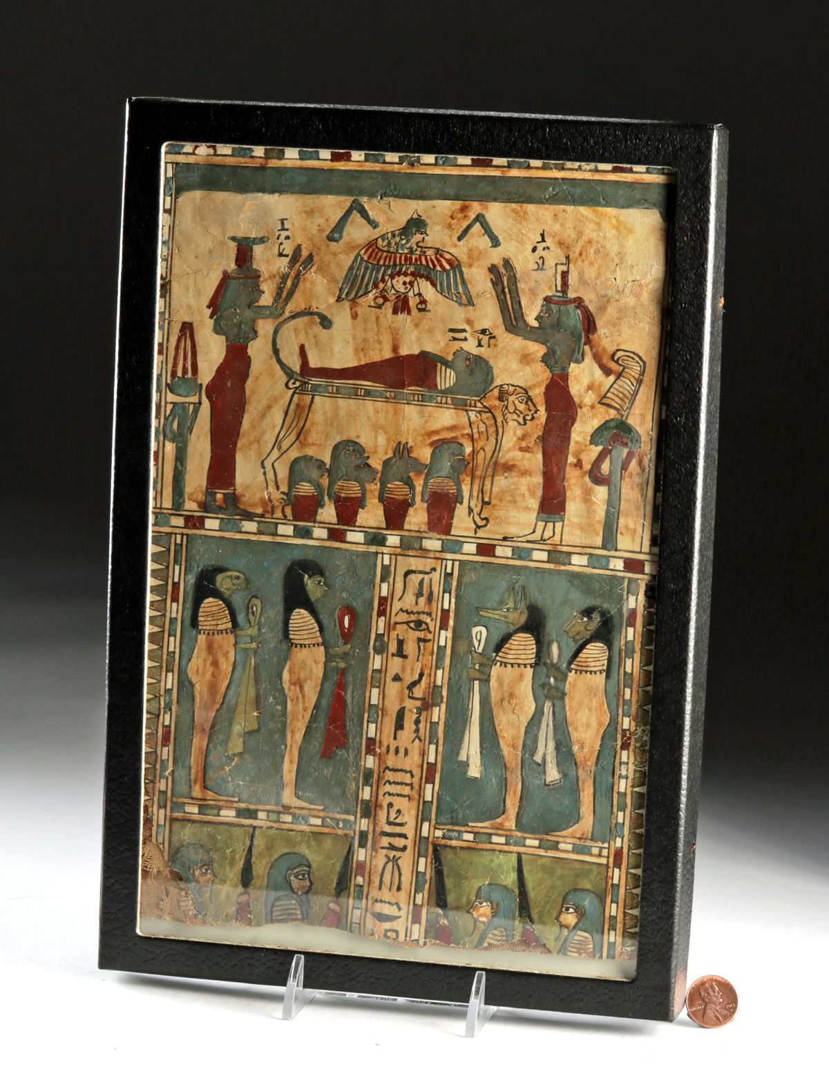 Egyptian Cartonnage Funerary Scene - Sons of Horus - Image 4 of 5