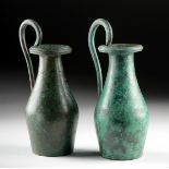 Fine Pair of Etruscan Bronze Olpes