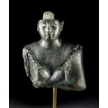 Huge Egyptian Bronze Bust of Osiris, ex-Christie's