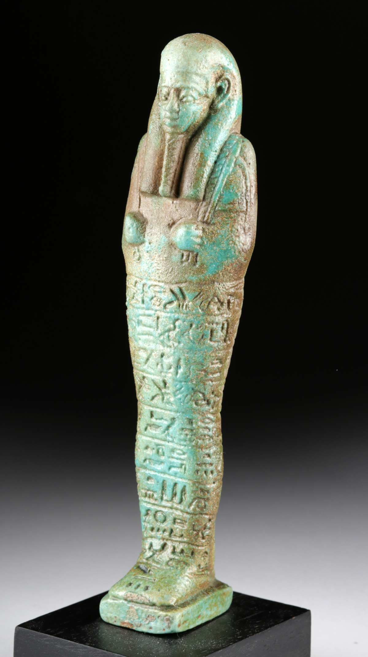 Large Egyptian Late Period Glazed Faience Ushabti - Image 3 of 4
