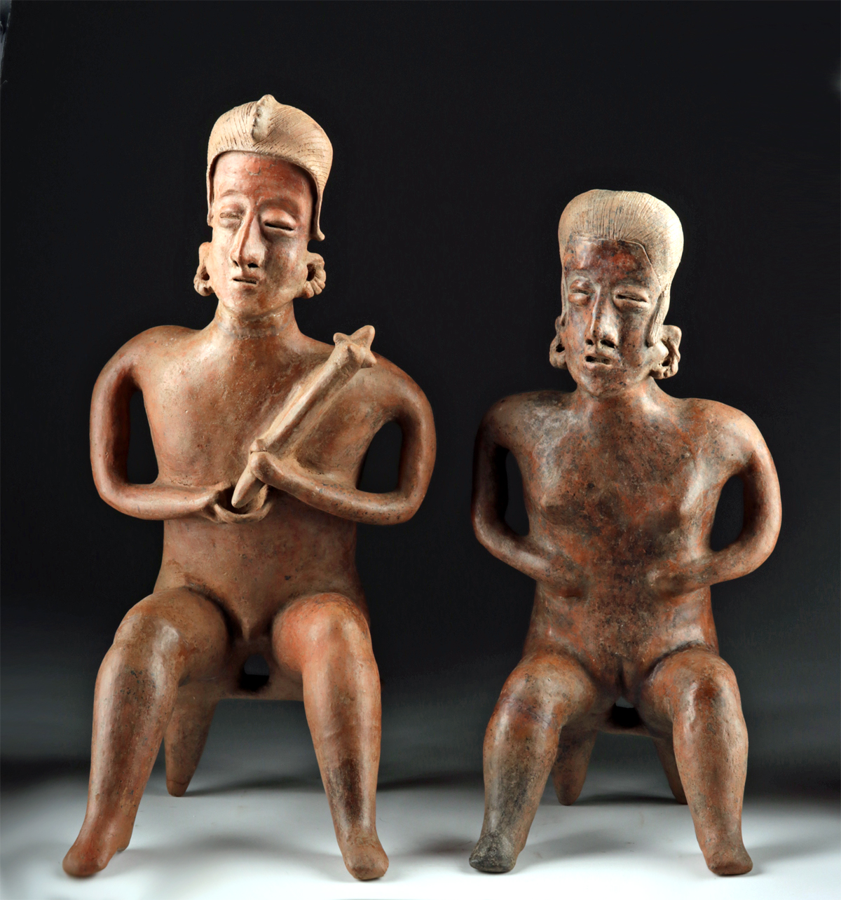 Matched Nayarit San Sebastian Pottery Couple w/ TL