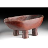 Rare 19th C. Tahitian Wooden Kava Bowl
