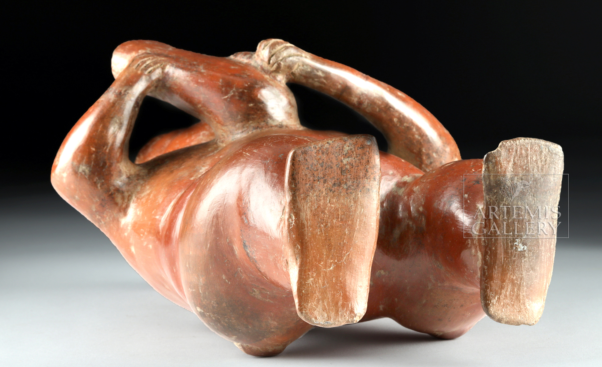 Colima Redware Standing Musician, ex-Sotheby's - Image 6 of 6