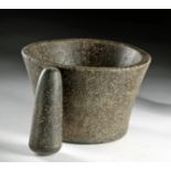 Fine Chavin Stone Mortar and Pestle